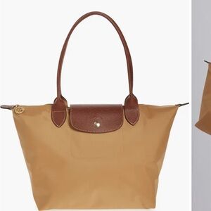 Longchamp Tan and Brown Tote Bag